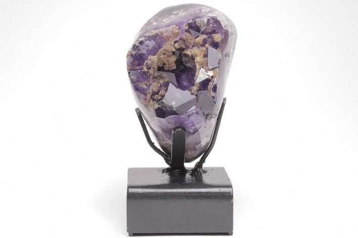 Dark Purple Amethyst Cluster w/ Goethite - Large Points #206900